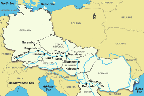 Danube River Map